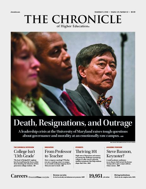 The Chronicle of Higher Education, November 9, 2018