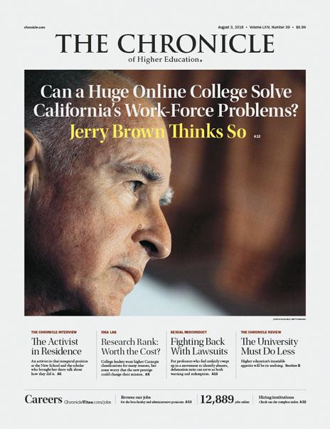 The Chronicle of Higher Education, August 3, 2018