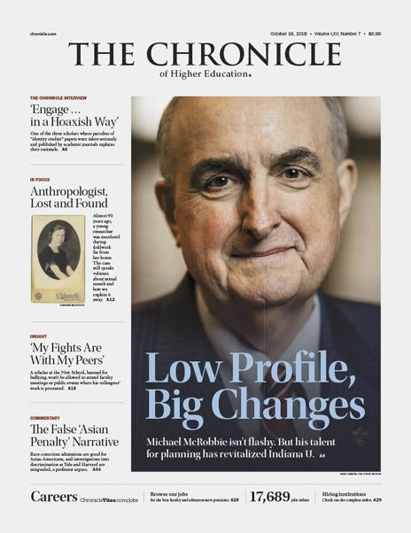 The Chronicle of Higher Education, October 19, 2018