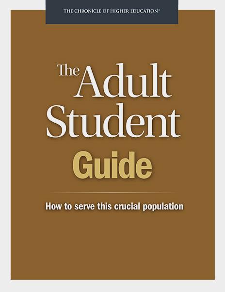 The Adult Student Guide - How to serve this crucial population. Tan Brown cover with white and yellow lettering