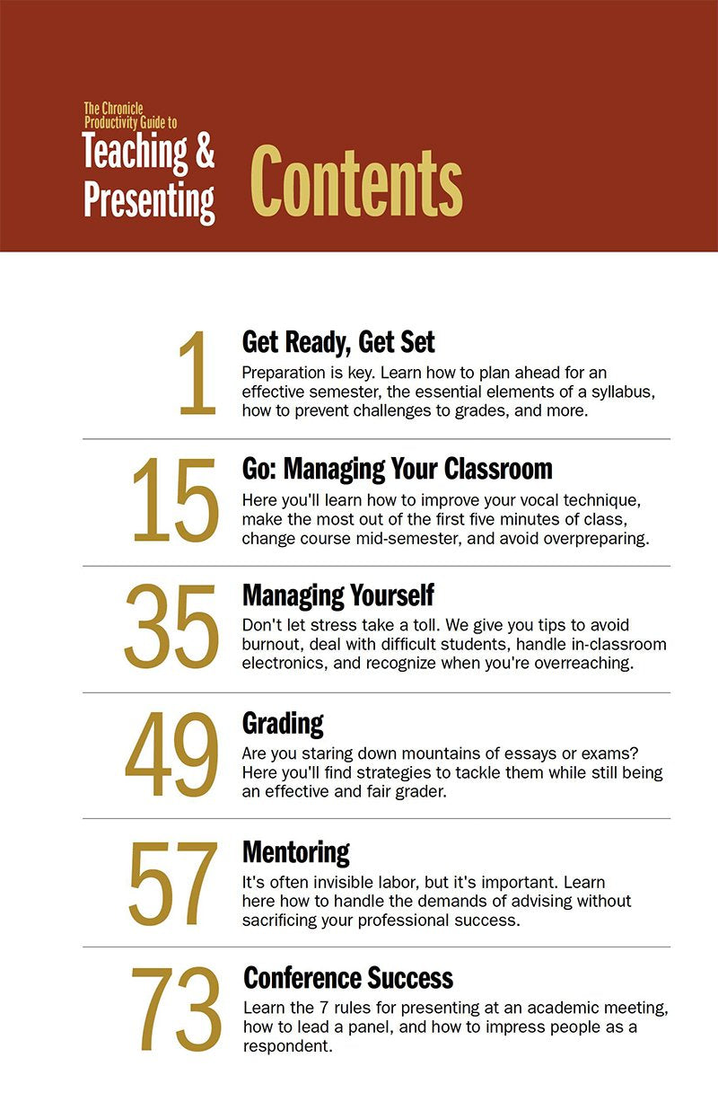 The Chronicle Productivity Guide to Teaching & Presenting