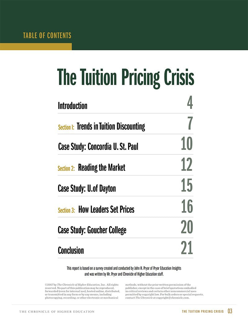 The Tuition Pricing Crisis: How College Leaders are Responding and Preparing for the Future